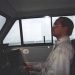 Peter driving the Griffon 8000.    Â©Peter Mugridge