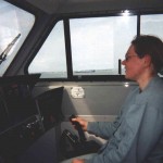 Yolanda driving the Griffon 8000.    Â©Peter Mugridge